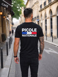 T-shirt Noir "Picole Nationale" – Humour | 100% Coton, Coupe Regular
