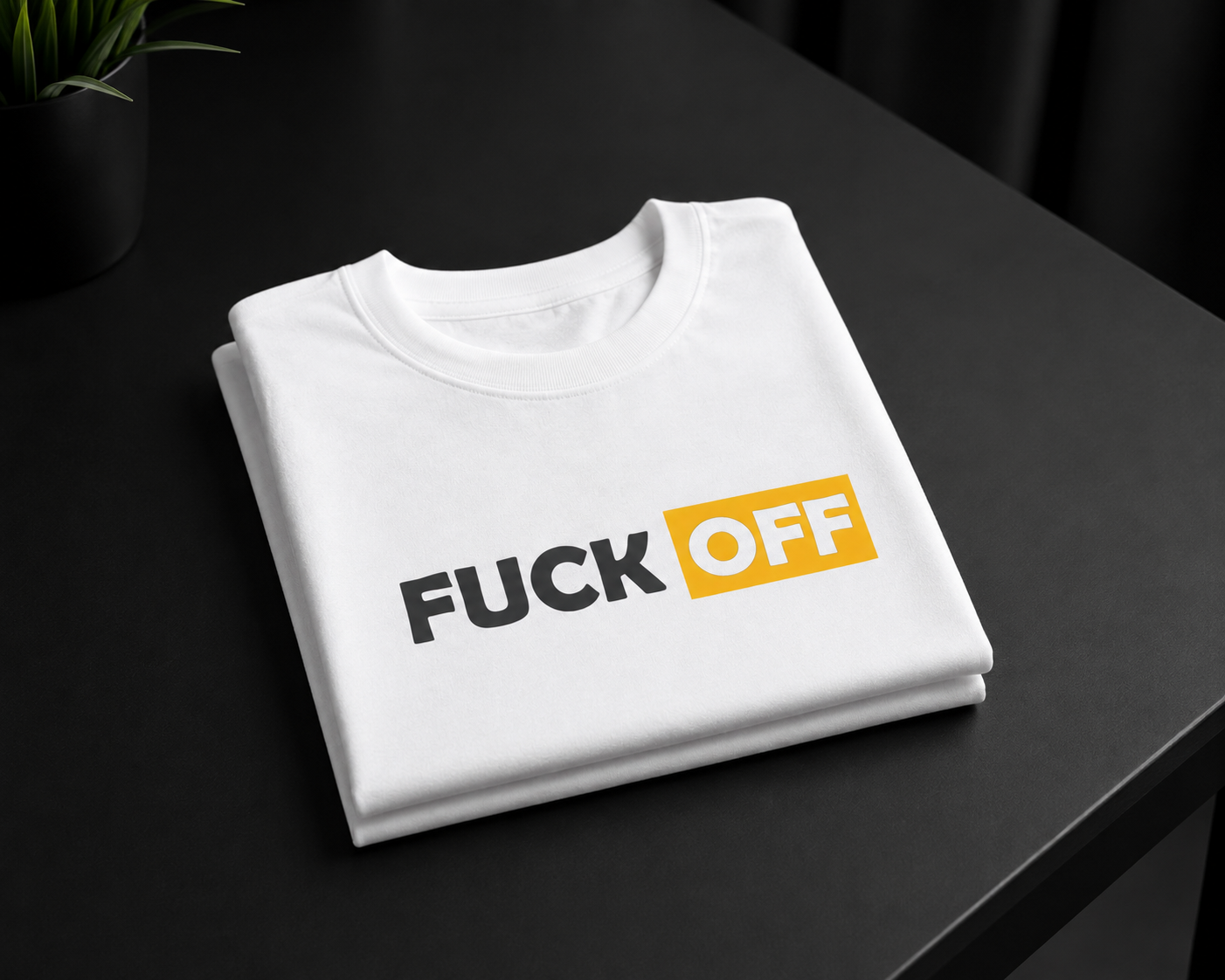 T-shirt manches courtes blanc Fuck Off