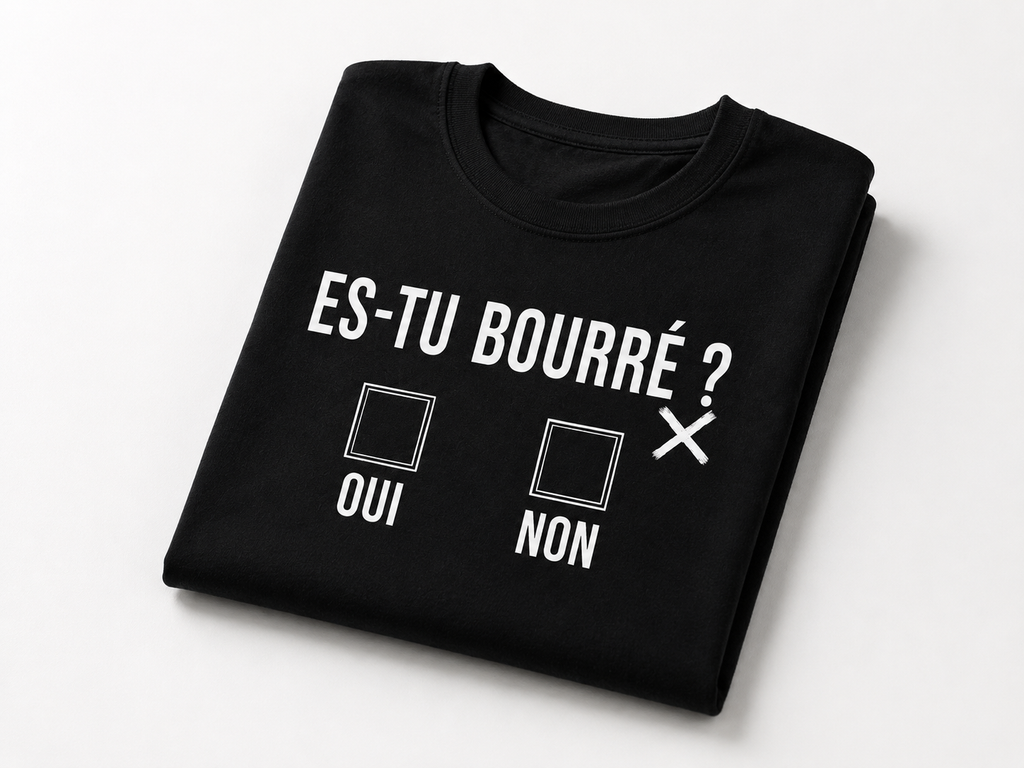 T-shirt Humour Décalé Homme – Noir