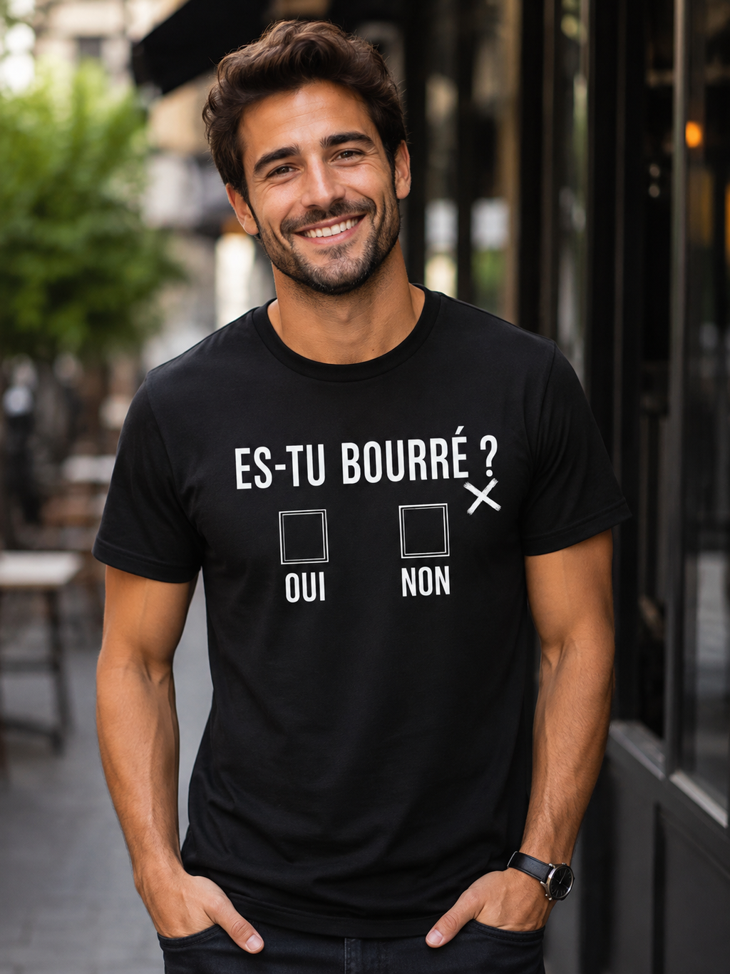 T-shirt Humour Décalé Homme – Noir